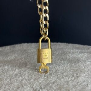 LV lock and key necklace